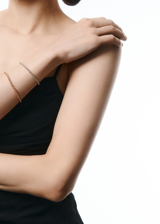 Жесткие браслеты Dzhanelli Jewellery Позолоченный браслет «SPHERE» из серебра