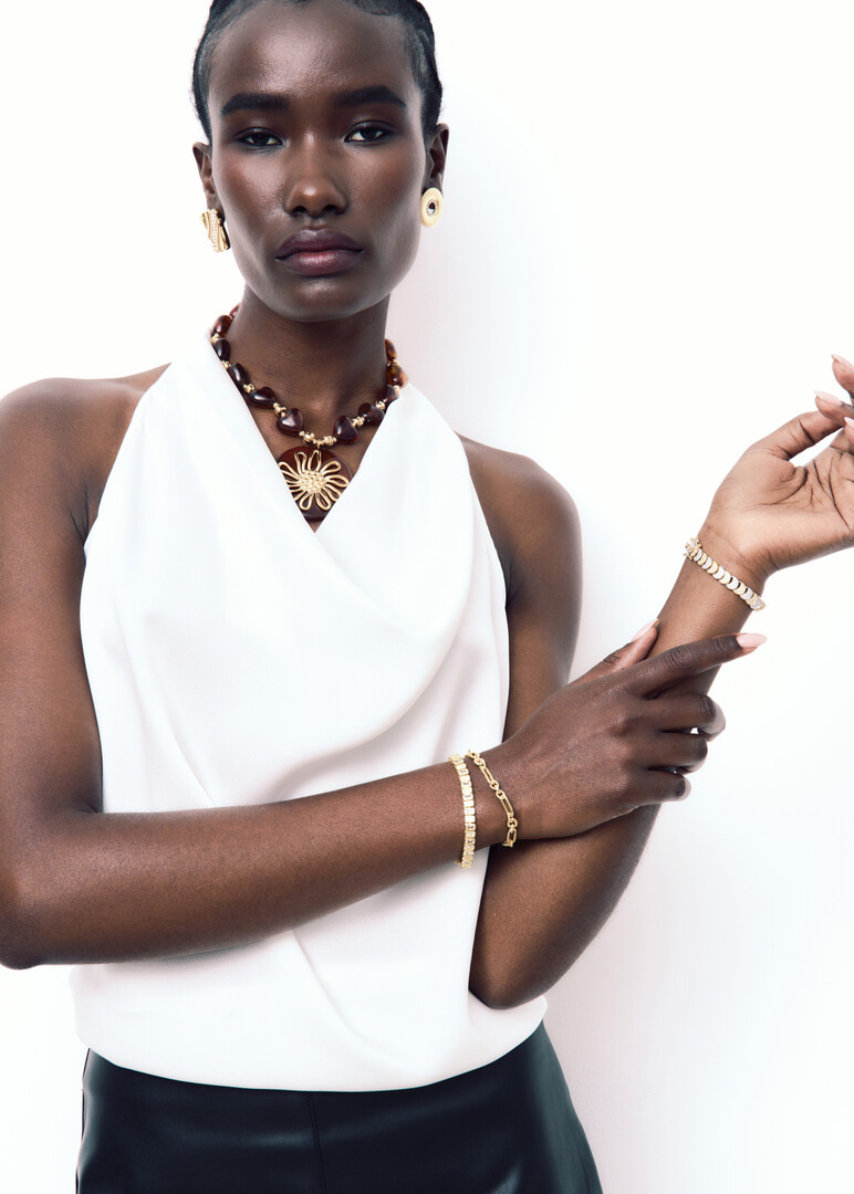 celeste spark paperclip chain bracelet