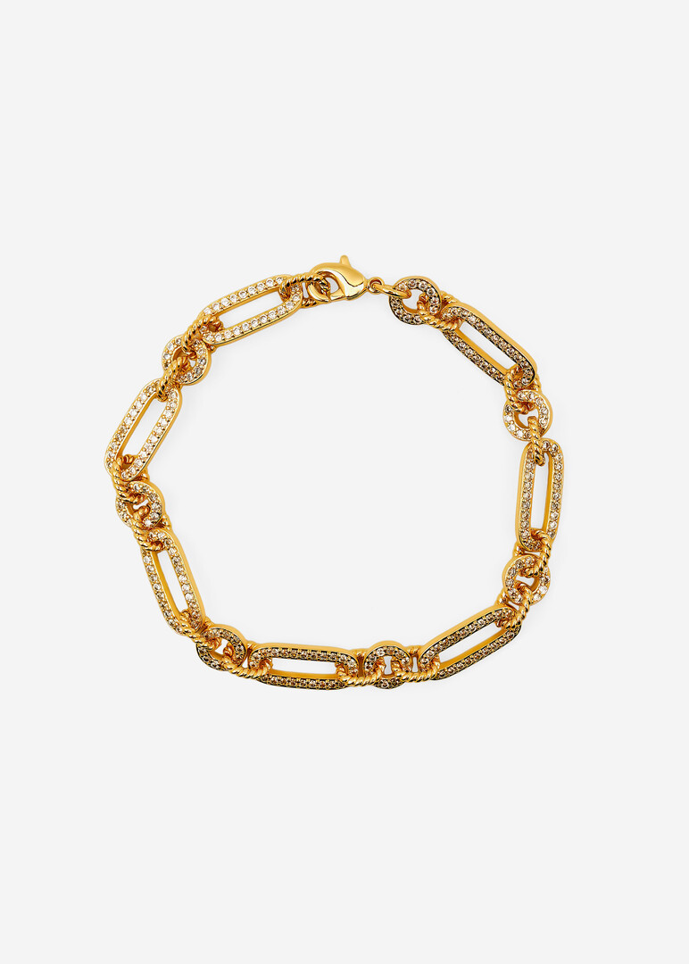 celeste spark paperclip chain bracelet