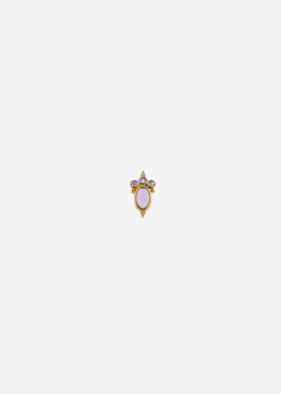 Пирсинг Herald Percy Diamonds Пирсинг из белого золота с аметистом и бриллиантами