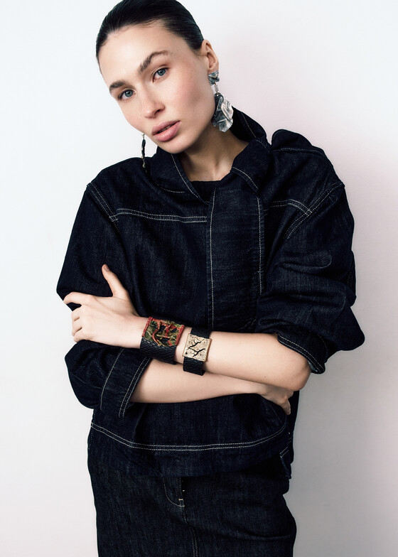 Широкие браслеты OLESYA KOMINEK Jewelry Браслет из бронзы из коллекции «Простые вещи»