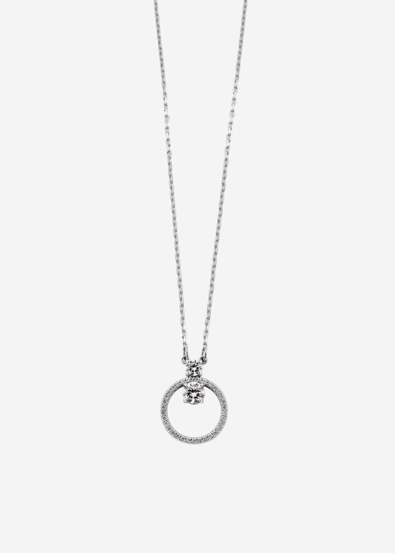 Колье-цепи Swarovski Серебристое колье с подвеской Constella с кубическим цирконием