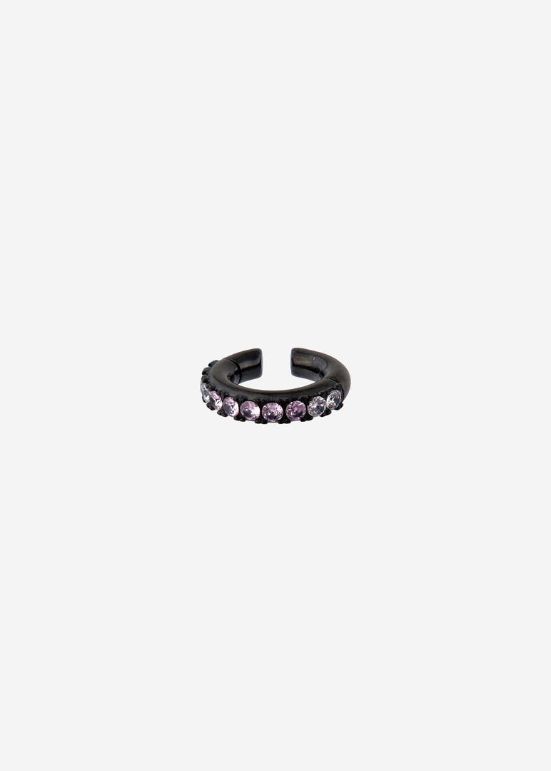 black white and pink crystal cuff