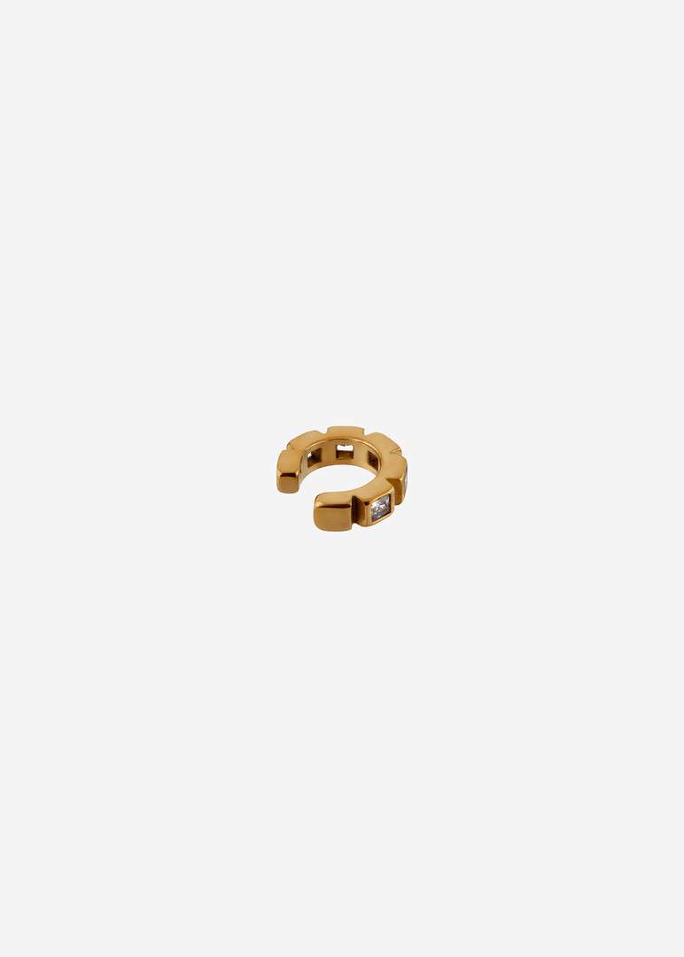 gold-tone white crystal cuff