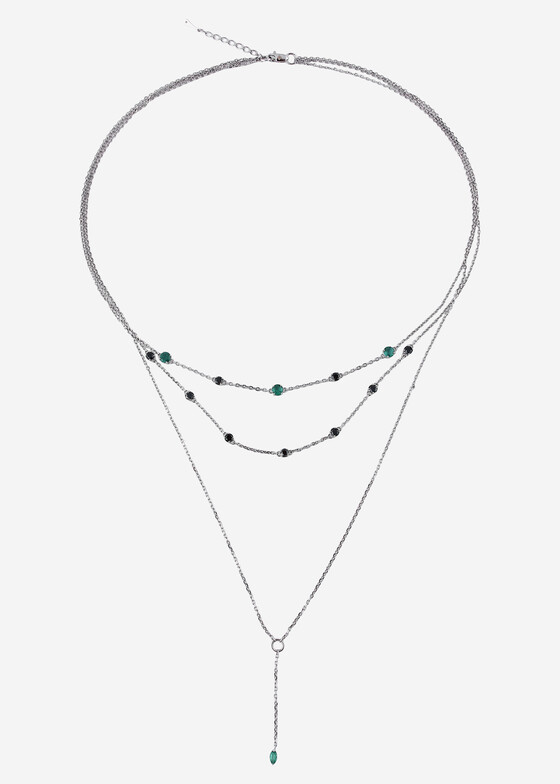 Колье COBRA JEWELRY Колье из белого золота с облагороженными бриллиантами и изумрудами