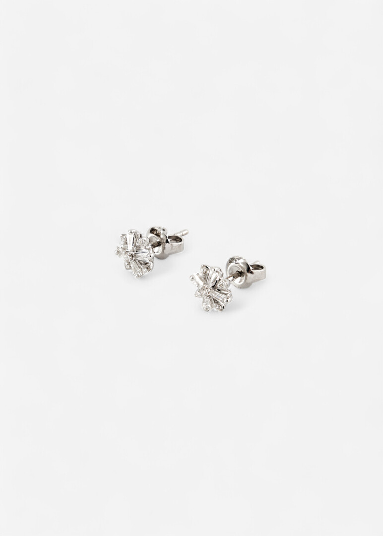 Diamond earrings.