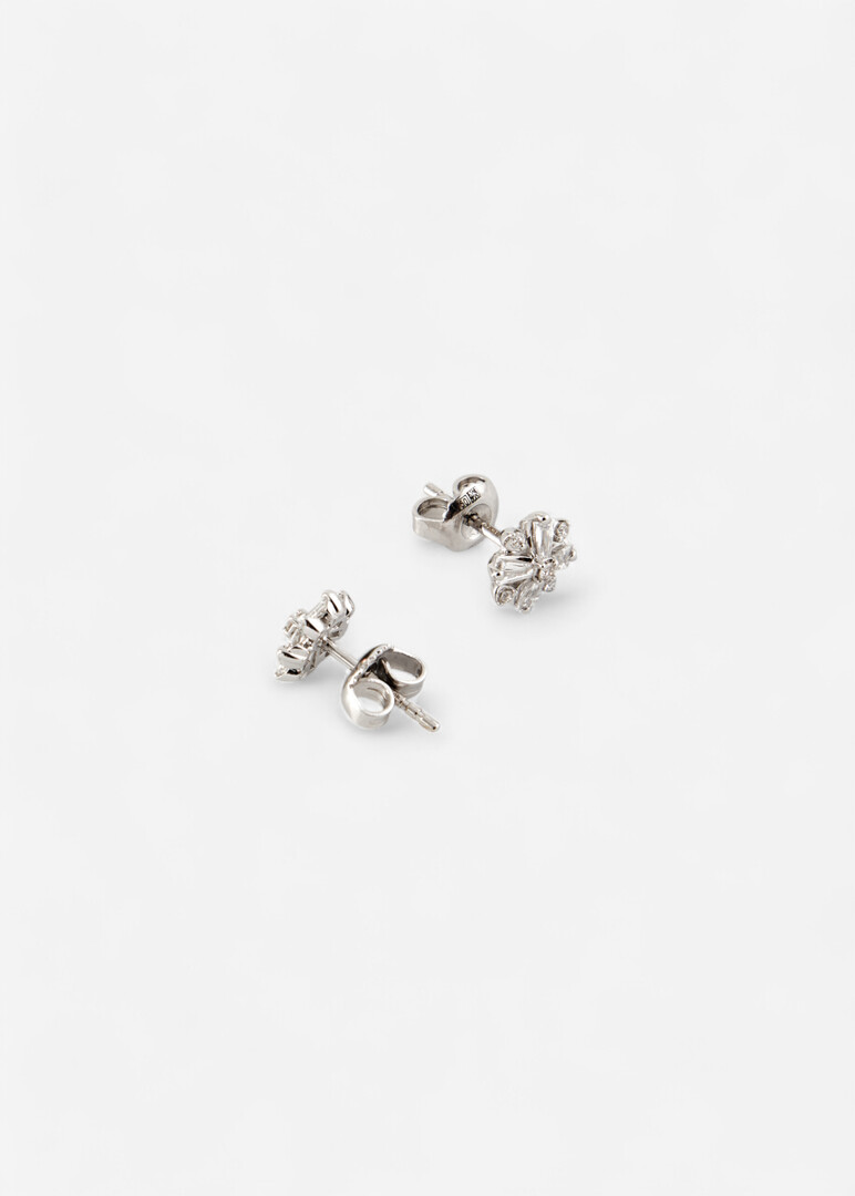 Diamond earrings.