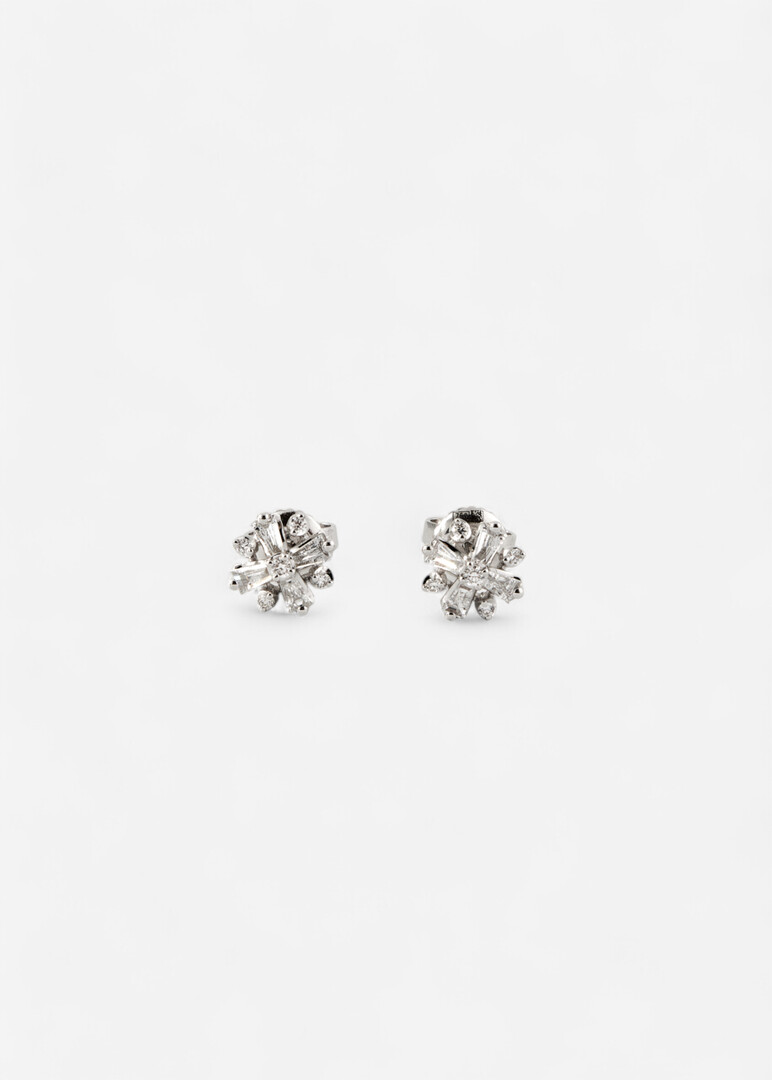 Diamond earrings.