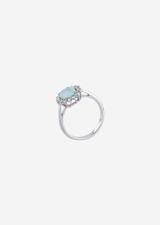 Кольца с крупной вставкой GENUINE MIRACLE jewelry Кольцо из золота с турмалином Параиба и бриллиантами