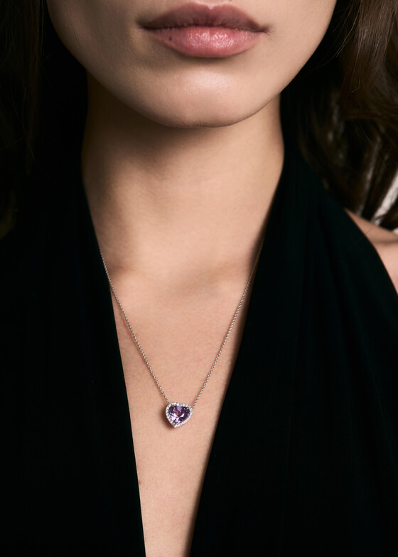 Колье-цепи GENUINE MIRACLE jewelry Колье из золота с аметистом и бриллиантами