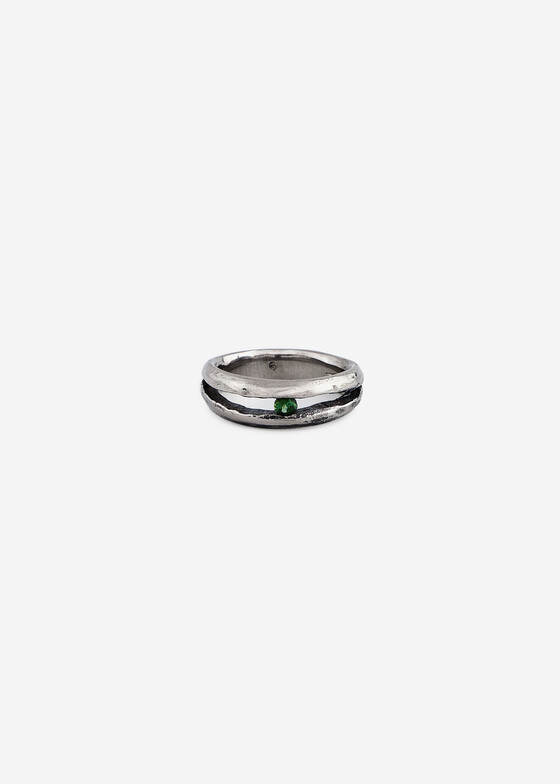 Широкие кольца Grani Jewelry Кольцо №4 из титана с турмалином