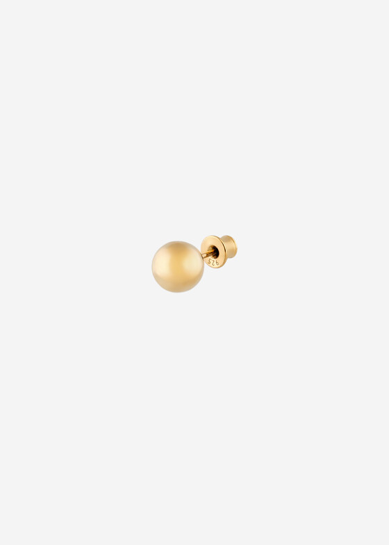 Моносерьги LUTA Jewelry Позолоченная моносерьга-шар из серебра