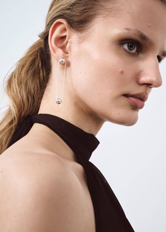 Длинные серьги LUTA Jewelry Длинные серьги из серебра с подвесками