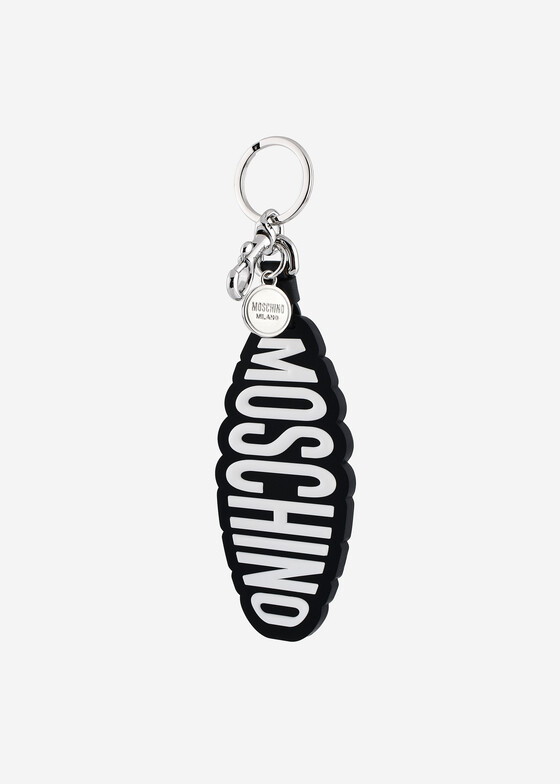 Брелоки Moschino Брелок с черно-белым лого