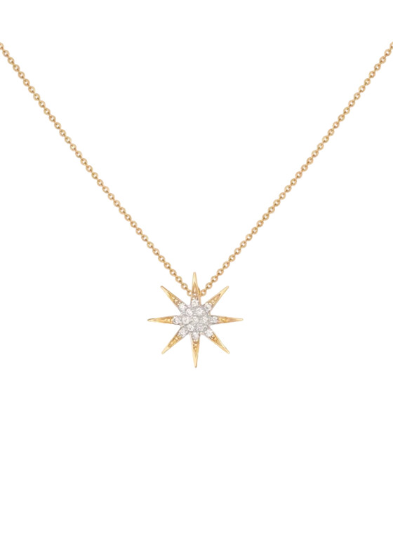 gold diamond star pendant necklace
