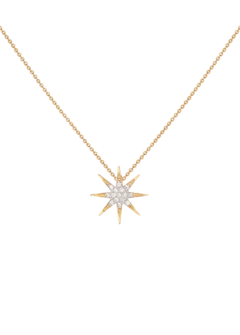 gold diamond star pendant necklace