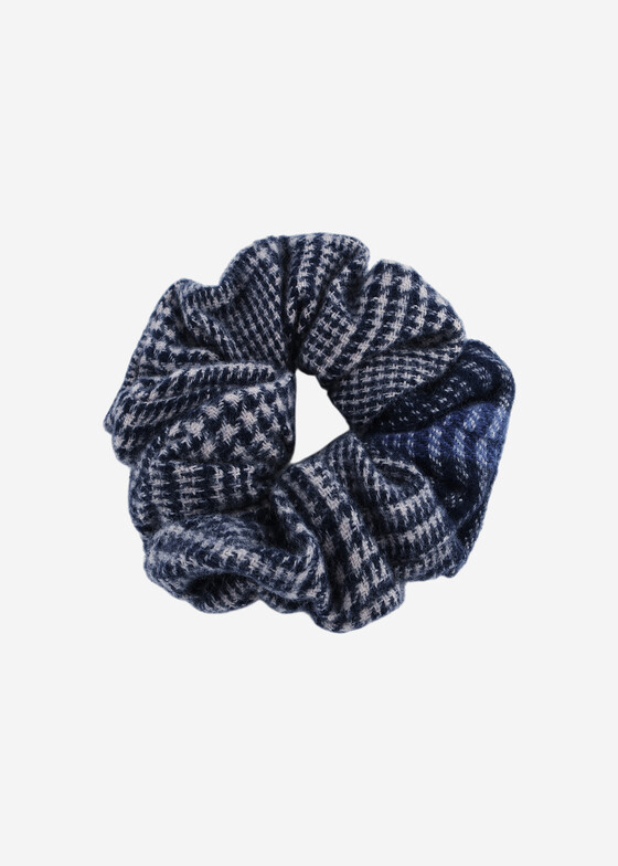 Аксессуары для волос KNOT BAD Серо-черная твидовая резинка для волос