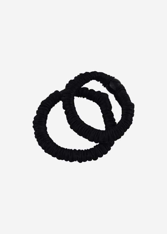 Аксессуары для волос KNOT BAD Черная пара шелковых резинок