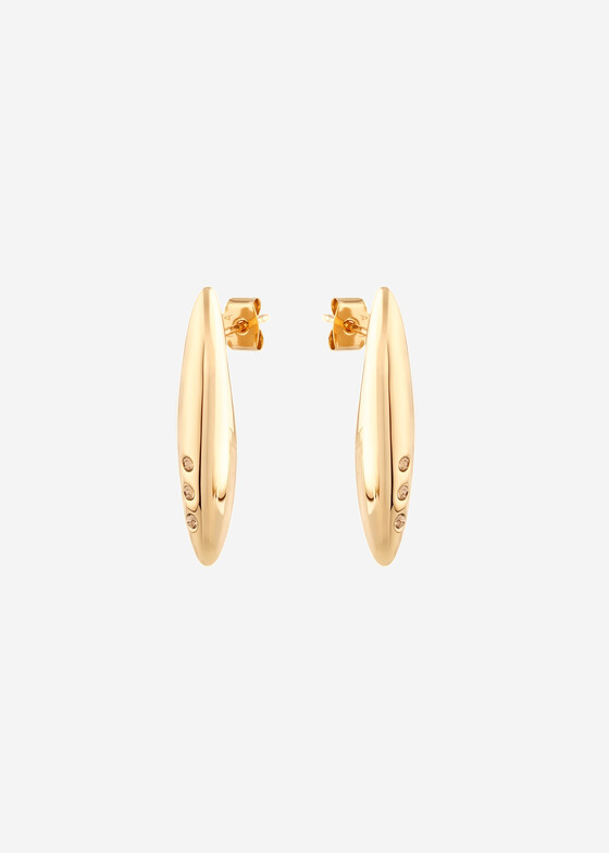 Серьги средней длины Philippe Audibert Позолоченные серьги Paulina с кристаллами Swarovski