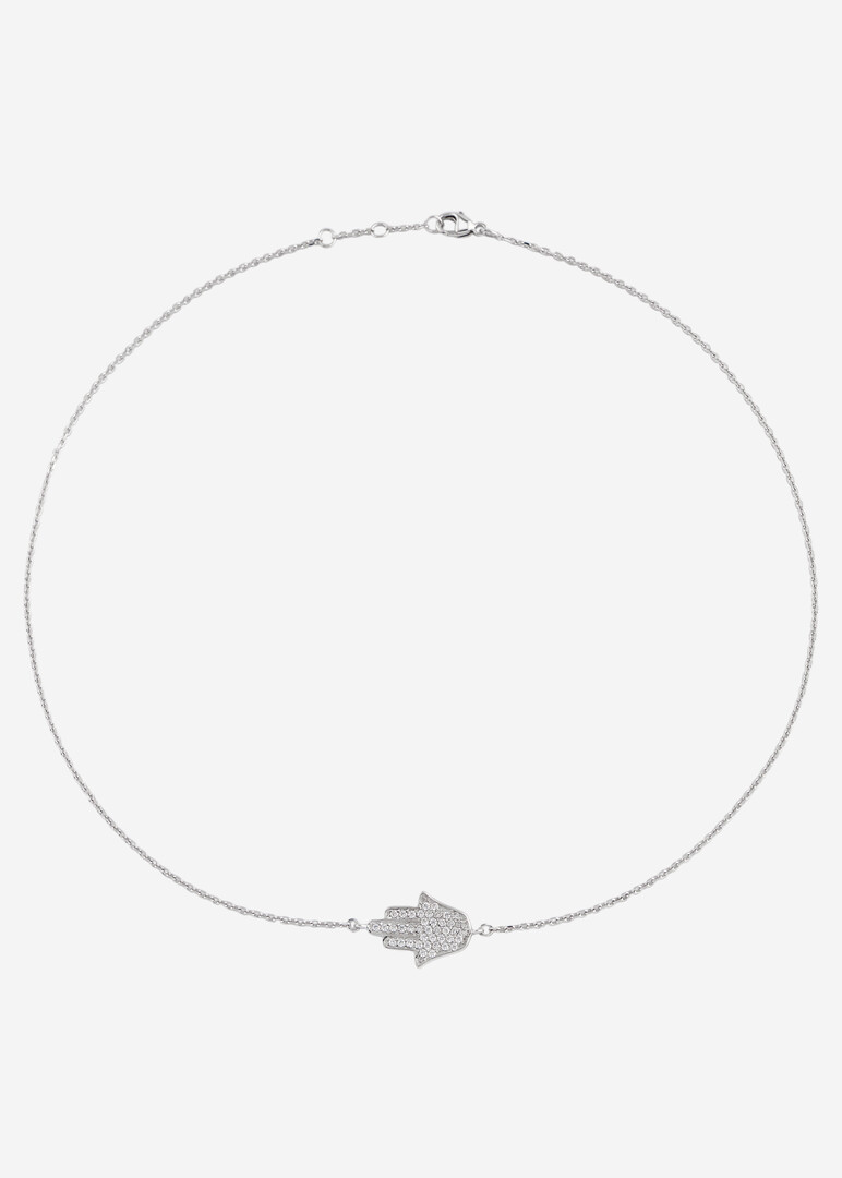 Колье из серебра с подвеской «Хамса»
