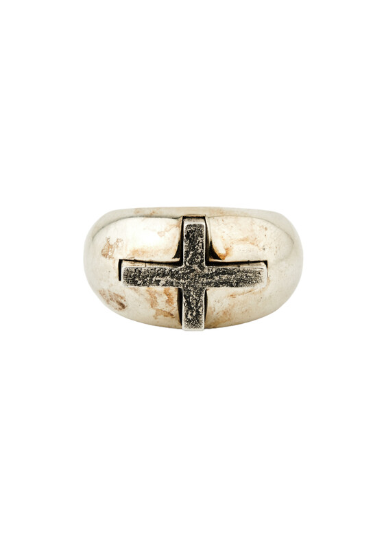 Широкие кольца 22.77 Кольцо из серебра с крестом CROSS RING GLOSSY