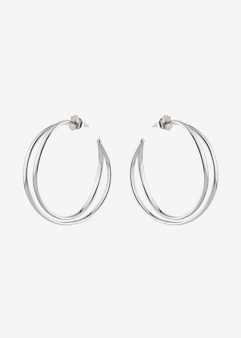 Серьги-кольца из серебра