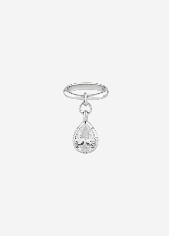 Кольца с крупной вставкой Holy Silver Кольцо из серебра с подвеской из кубического циркония