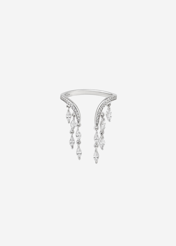 Акцентные кольца Holy Silver Кольцо из серебра с подвесками из кубического циркония