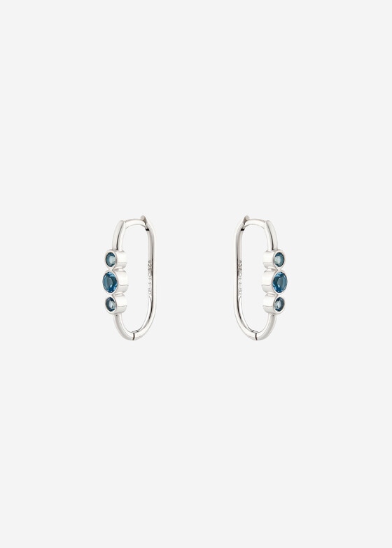 Серьги средней длины MAJU enamel jewelry Серьги из серебра с топазами «Трио»