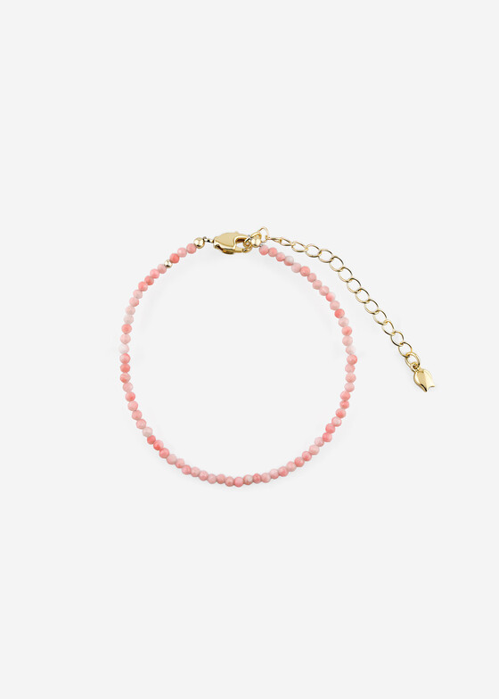 Браслеты из бусин Wisteria Gems Браслет из граненого розового коралла