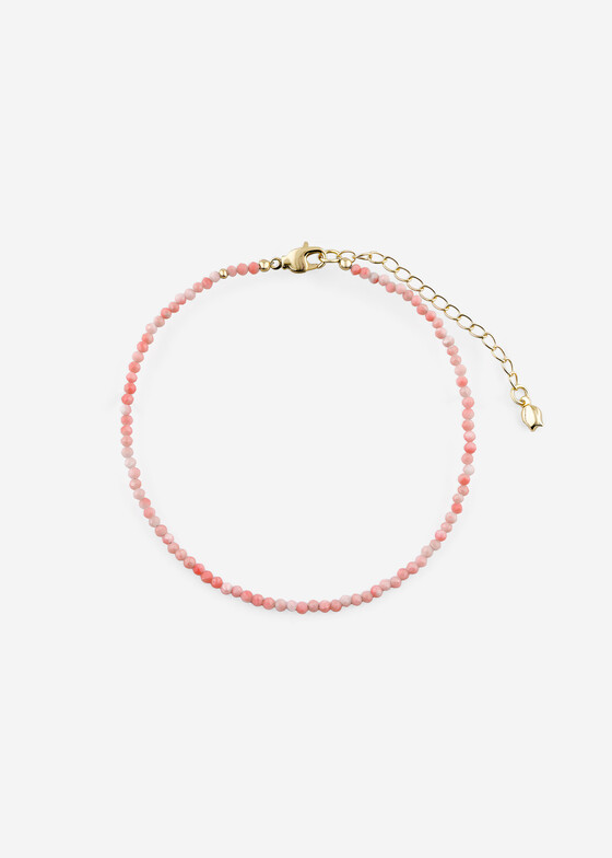 Анклеты Wisteria Gems Анклет из граненого розового коралла