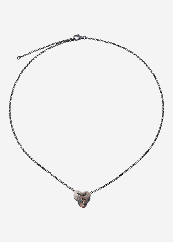 Колье-цепи Mintaka Jewellery Колье-цепь из серебра с лабораторным изумрудом