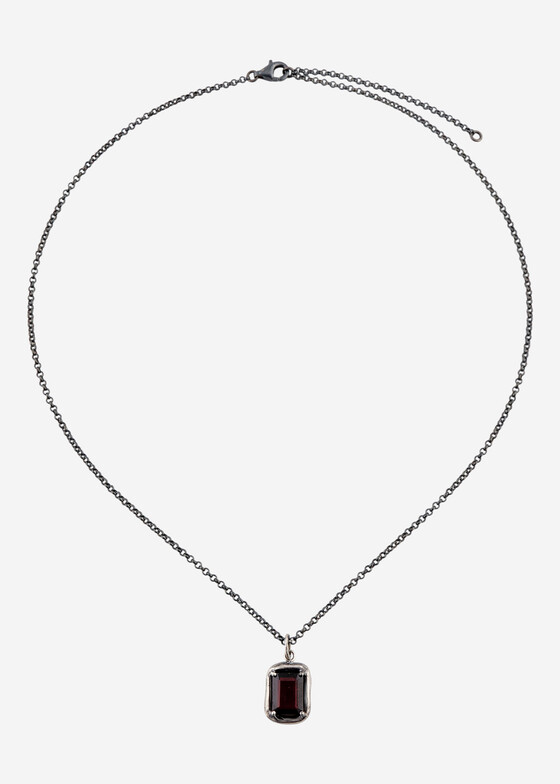 Колье-цепи Mintaka Jewellery Колье-цепь из серебра с гранатом