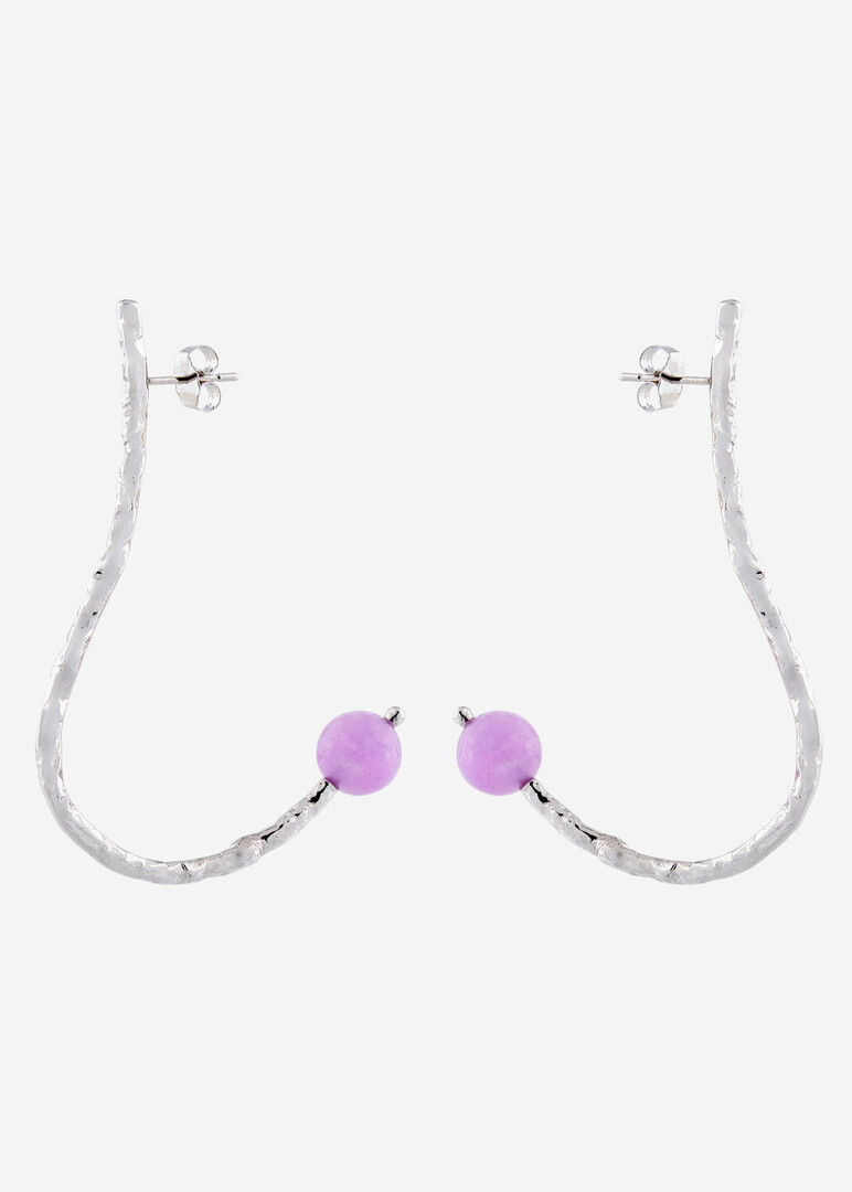 Серебристые серьги Ambi II