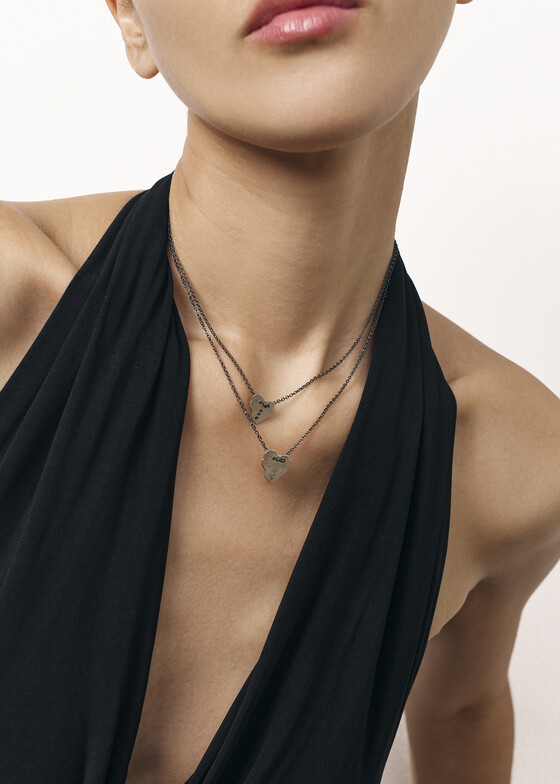 Колье-цепи Mintaka Jewellery Колье-цепь из серебра с лабораторным изумрудом