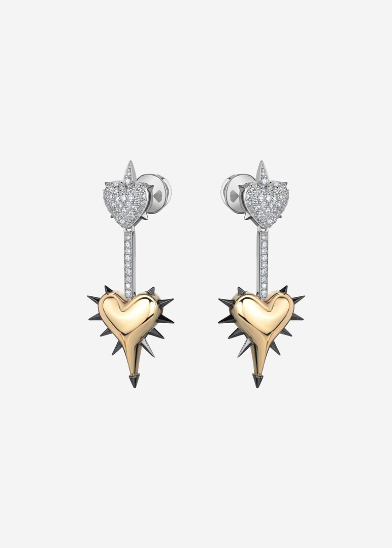 gold diamond earrings