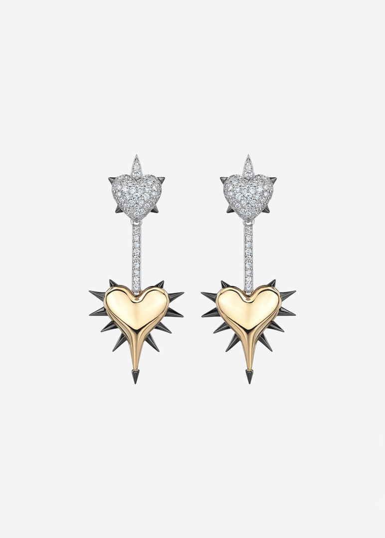 gold diamond earrings