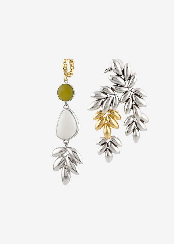 Серьги средней длины Isabel Marant Асимметричные биколорные серьги с рогом буйлова ATHIEC