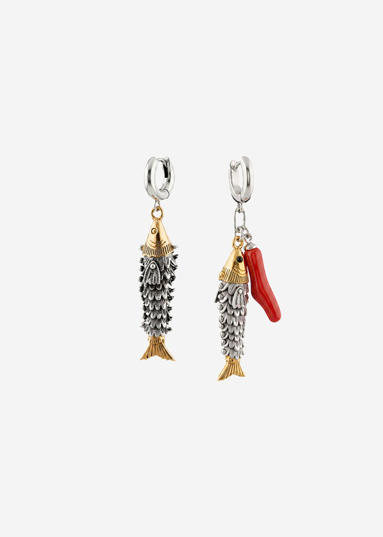 Серьги средней длины Isabel Marant Асимметричные биколорные серьги с рогом буйлова New River