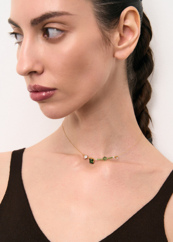 Колье с подвесами Phenomenal Studio Колье Moss c кристаллами Swarovski