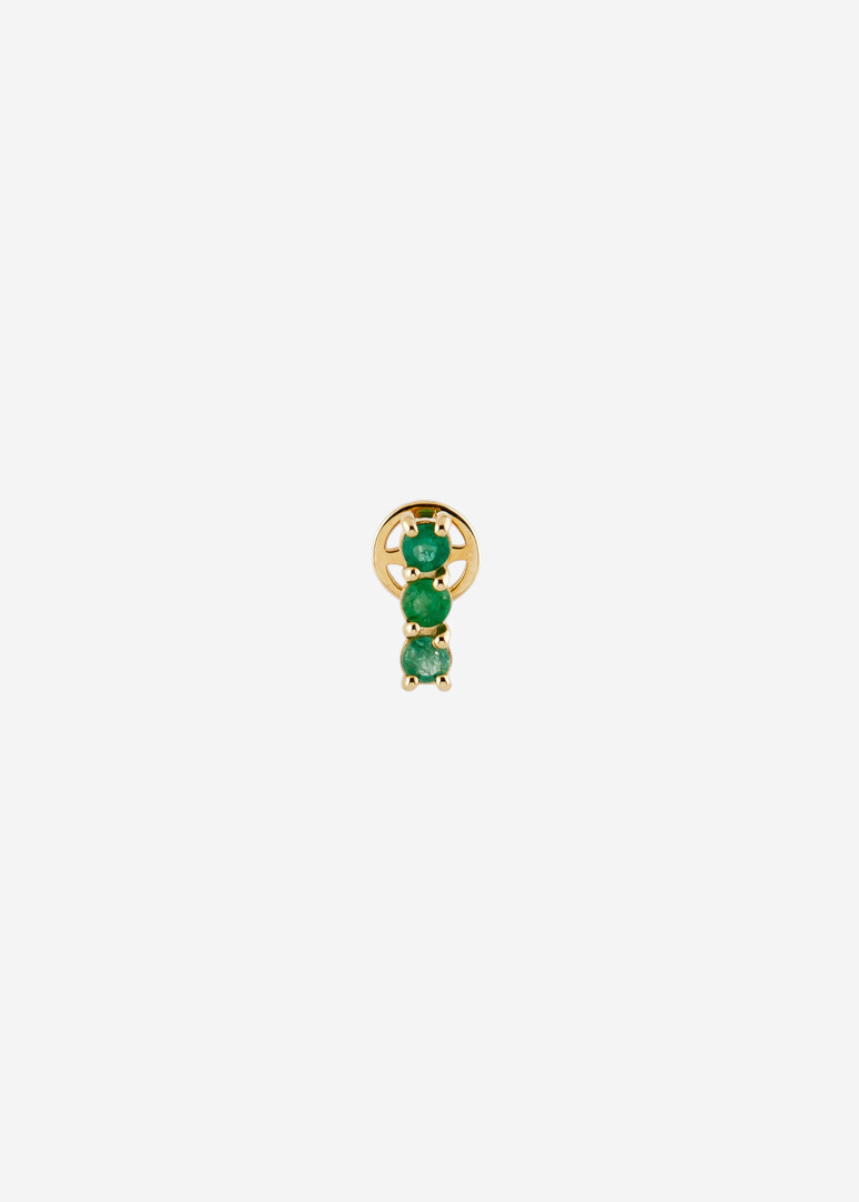 monoserge made of gold with emeralds