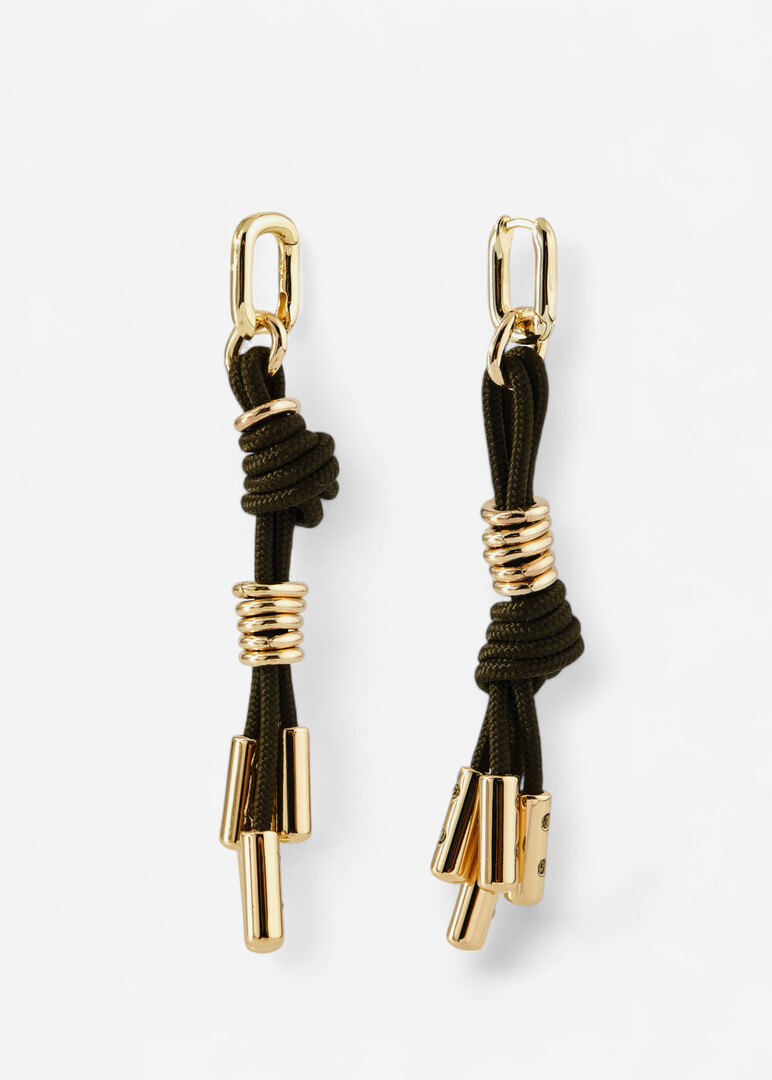 Golden Jungle Olive Earrings