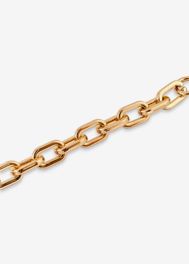 gold plated disco gold chain bracelet
