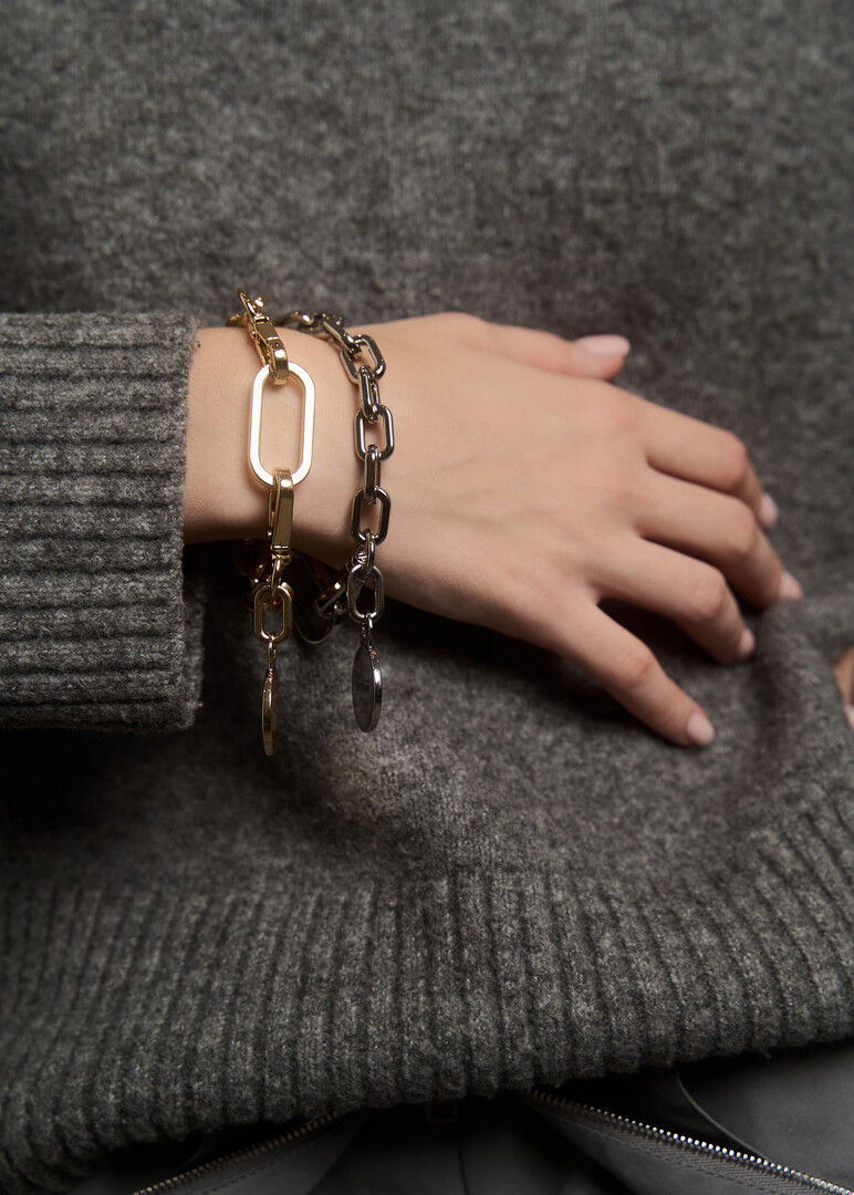 gold plated disco gold chain bracelet