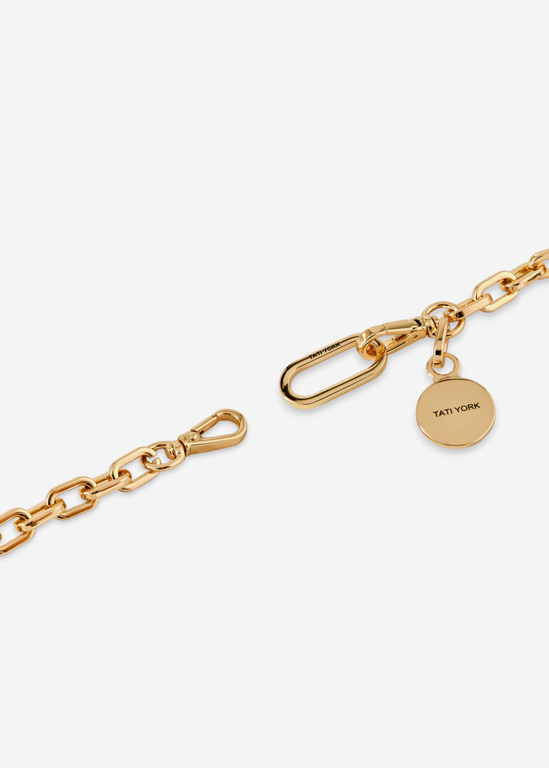 gold plated disco gold chain bracelet