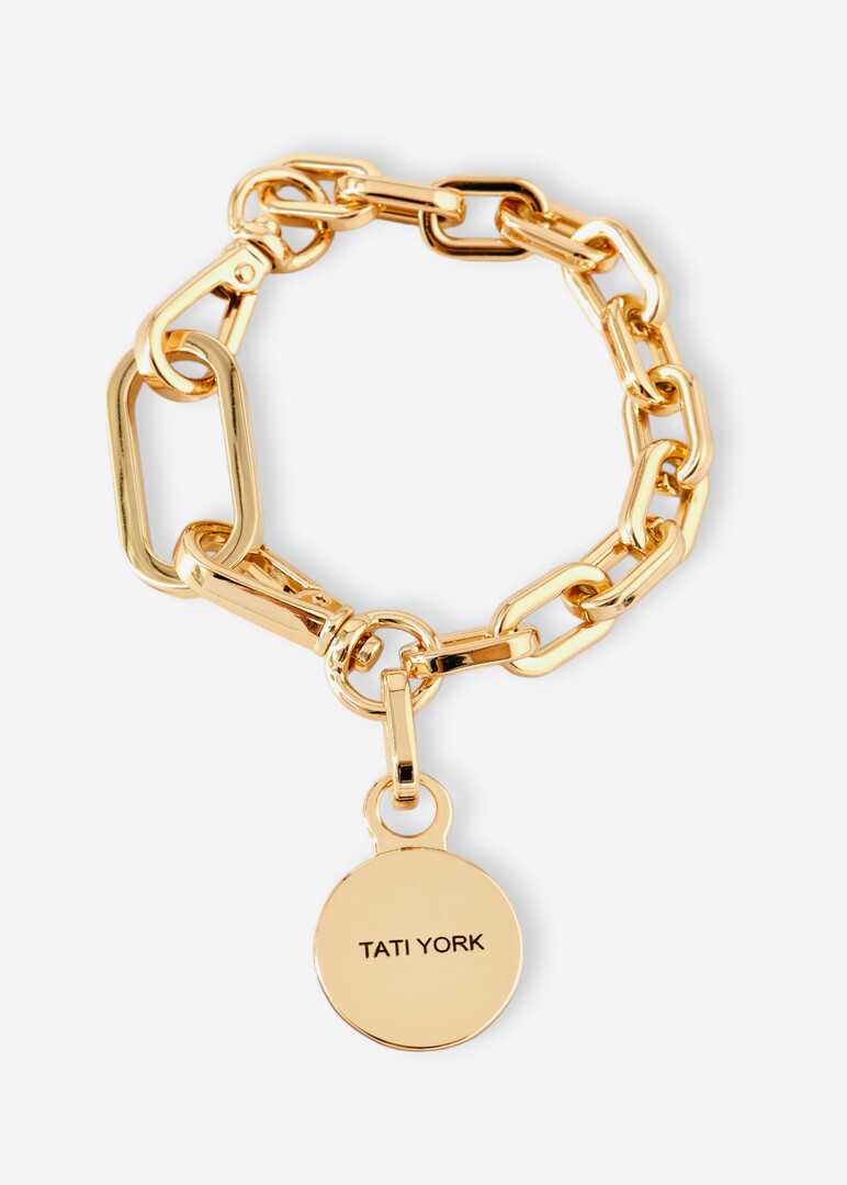 gold plated disco gold chain bracelet
