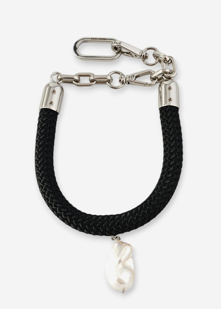 pearl cable black choker