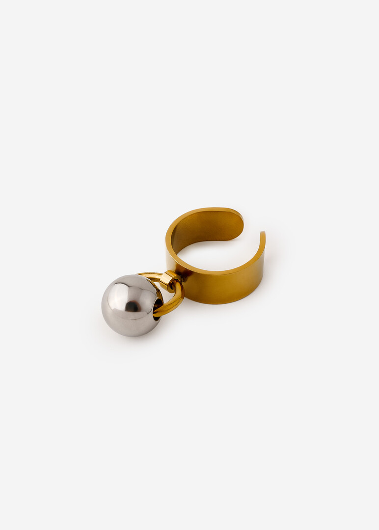 bicolor ring with pendant Shanking Ball Bicolor