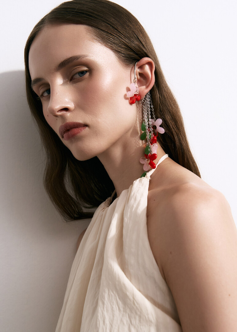 Серебристый кафф Spring Flower