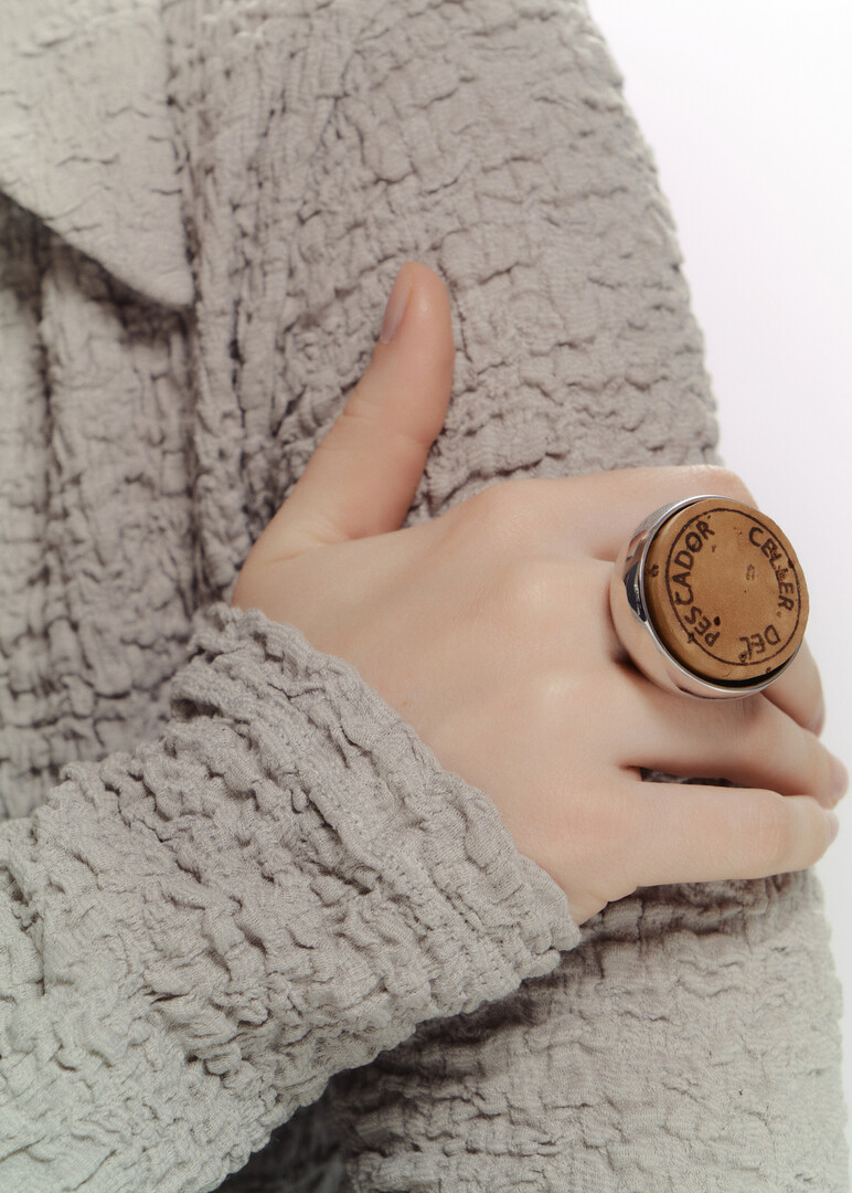 Кольцо CORK silver "Штопор"